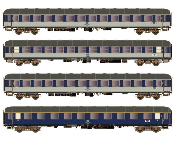 Kato HobbyTrain Lemke H43044 - 4pc Passenger Set D1248 Dolomiten-Express of the DB